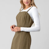 Spaghetti Strap Denim Mini Dress, Hashttag