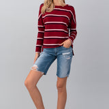 Striped Drop Shoulder Top, Hashttag