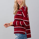 Striped Drop Shoulder Top, Hashttag