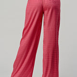 Hound Tooth Satin Wide Leg Pants, Hashttag