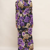 VIOLET EMBRACE POWER MESH MIDI DRESS, Flying Tomato