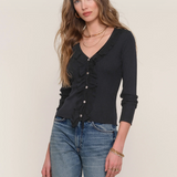 Yvette Cardigan in black, by Heartloom