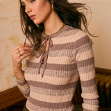 Clarice Sweater-Taupe, by Heartloom