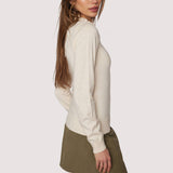 Lost + Wander - Elena Mock Neck Top Ivory