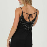 Angie Beaded Sequin Short Slip Dress