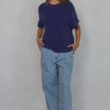 By Together | Knit Sweater Cotton Round Neck Short Sleeve Pullover