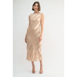 Fun2Fun - Satin Stripe Midi Dress