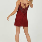 Angie Beaded Sequin Short Slip Dress