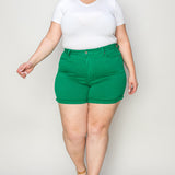 Judy Blue Tummy Control Garment Dyed Denim Shorts