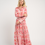 Guadalupe Design - Meredith Floral Dress Coral
