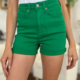 Judy Blue Tummy Control Garment Dyed Denim Shorts