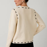Sunday Edition by LE LIS - Button up Stitch Sweater Cardigan