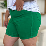 Judy Blue Tummy Control Garment Dyed Denim Shorts