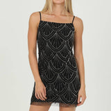 Angie Beaded Sequin Short Slip Dress