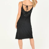 ANGIE -BEADED SEQUIN SLIP DRESS