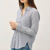 Be Cool - STRIPED LONG SLEEVE COLLARED BUTTON UP SHIRTS
