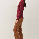 Be Cool - Modal Classic Ribbed Longsleeve Henley Basic Top