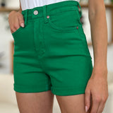 Judy Blue Tummy Control Garment Dyed Denim Shorts