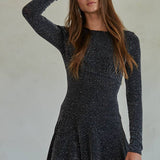 By Together Knit Nylon Metallic Fibres Spandex Lurex Mini Dress