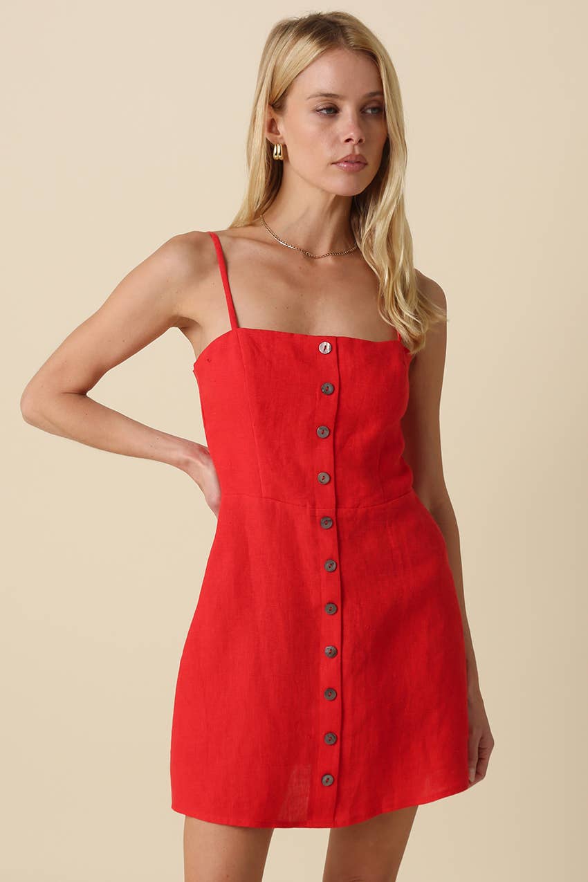 olivaceous linen dress Olivaceous