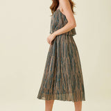 Mystree - Pleated Glitter Cami Dress