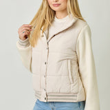 Mystree - Mixed Media Puffer Jacket