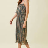 Mystree - Pleated Glitter Cami Dress