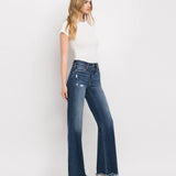 Lovervet by Vervet - Tummy Control High Rise Frayed Hem Dad Jeans