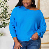 Round Neck Batwing Sleeve Blouse, Zenana