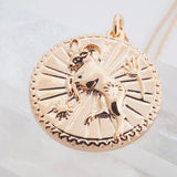 Chinese Zodiac Coin Necklace - Goat- Honeycat Jewelry