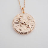 Chinese Zodiac Coin Necklace - Goat- Honeycat Jewelry