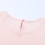 Cotton Flutter Sleeve Keyhole Blouse (online only)
