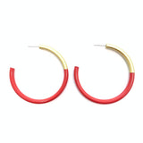 Accessory Jane - Lg Liz Hoops in Real Red