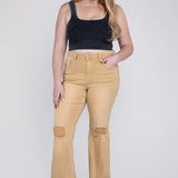 Plus Size High Rise Flare Jeans, Vervet by Flying Monkey