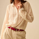 Q2 - Ivory Chiffon Shirt with Sequin Detail