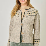 Mystree - Fair Isle Sweater Cardigan