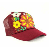 Lumily - Tulum Hand Embroidered Trucker Flower Hat - Mexico