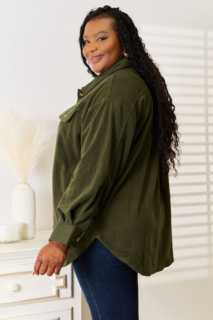 Heimish Cozy Girl Plus Size Button Down Shacket