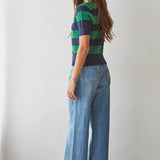 By Together Cable Knit Button Down Short Sleeve Cardigan Top