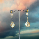 Zhanna Jewelry Pearl and Mother of Pearl Drop Earrings