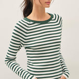 Be Cool - STRIPED SLIM FIT RAGLAN SLEEVE SWEATER