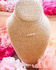 Sweet As Sugarcane - Delicate pearl bar necklace