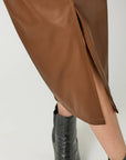 Mystree  Leather Midi Skirt