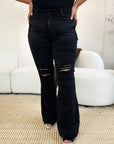 Judy Blue High Waist Distressed Flare Jeans