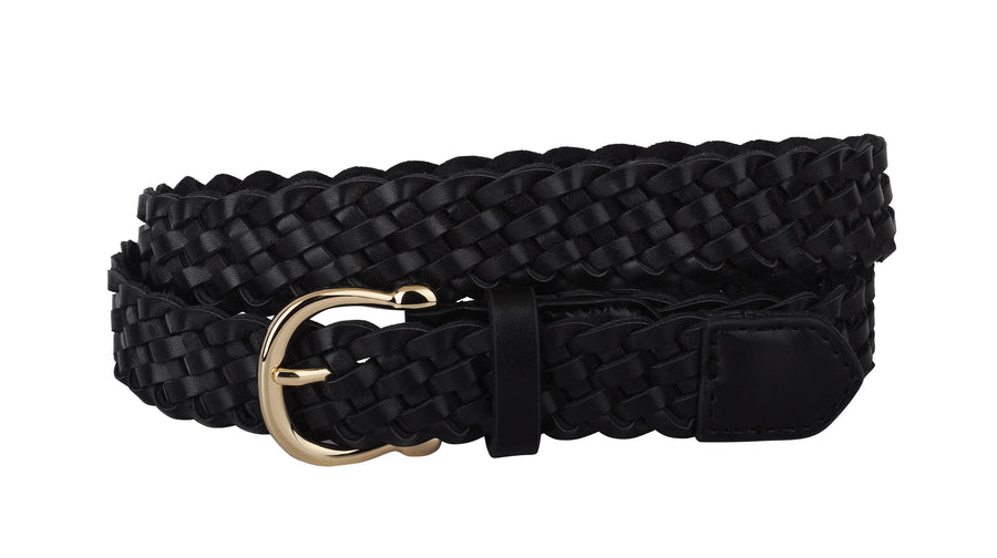 Most Wanted USA - Classic Braided Equestrian Buckle Leather Belt