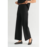 FUN2FUN - WIDE LEG PONTE KNIT PANTS