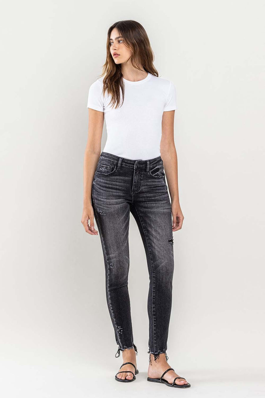 Lovervet Raw Hem Cropped Skinny Jeans (online only)