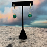 Malachite Ball Earring, Zhanna Jewelry