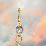 Blue Topaz and Pearl Drop Earrings, By Zhanna