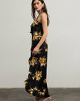 Moon River - FLORAL SLEEVELESS RUFFLE WRAP MAXI DRESS